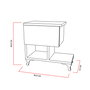 Hanah Home Mesilla de Noche Blanca 46.8cm Ancho x 46.8cm Alto x 33cm Fondo